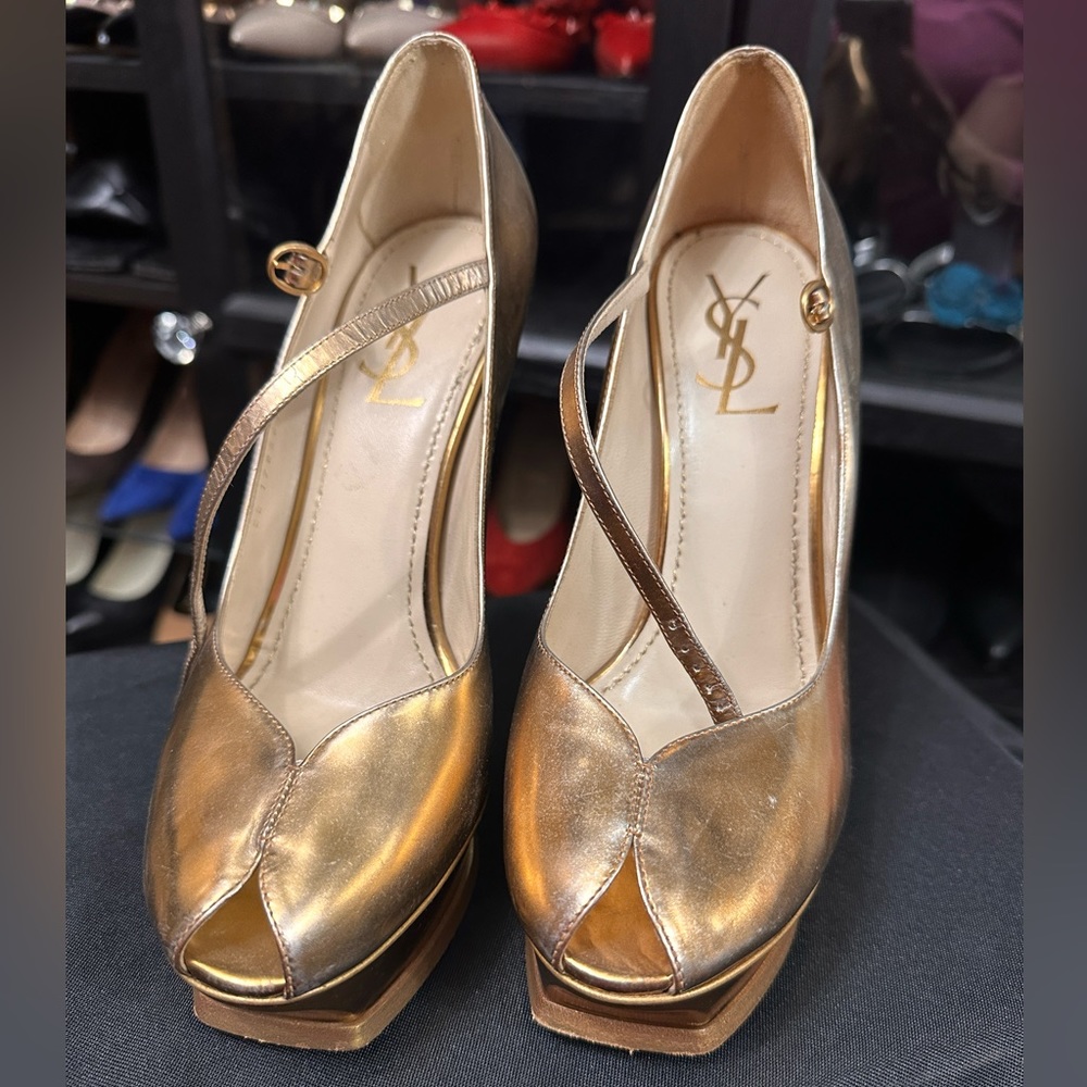 YSL Tribute  Mary Jane Platform Heels Size 40